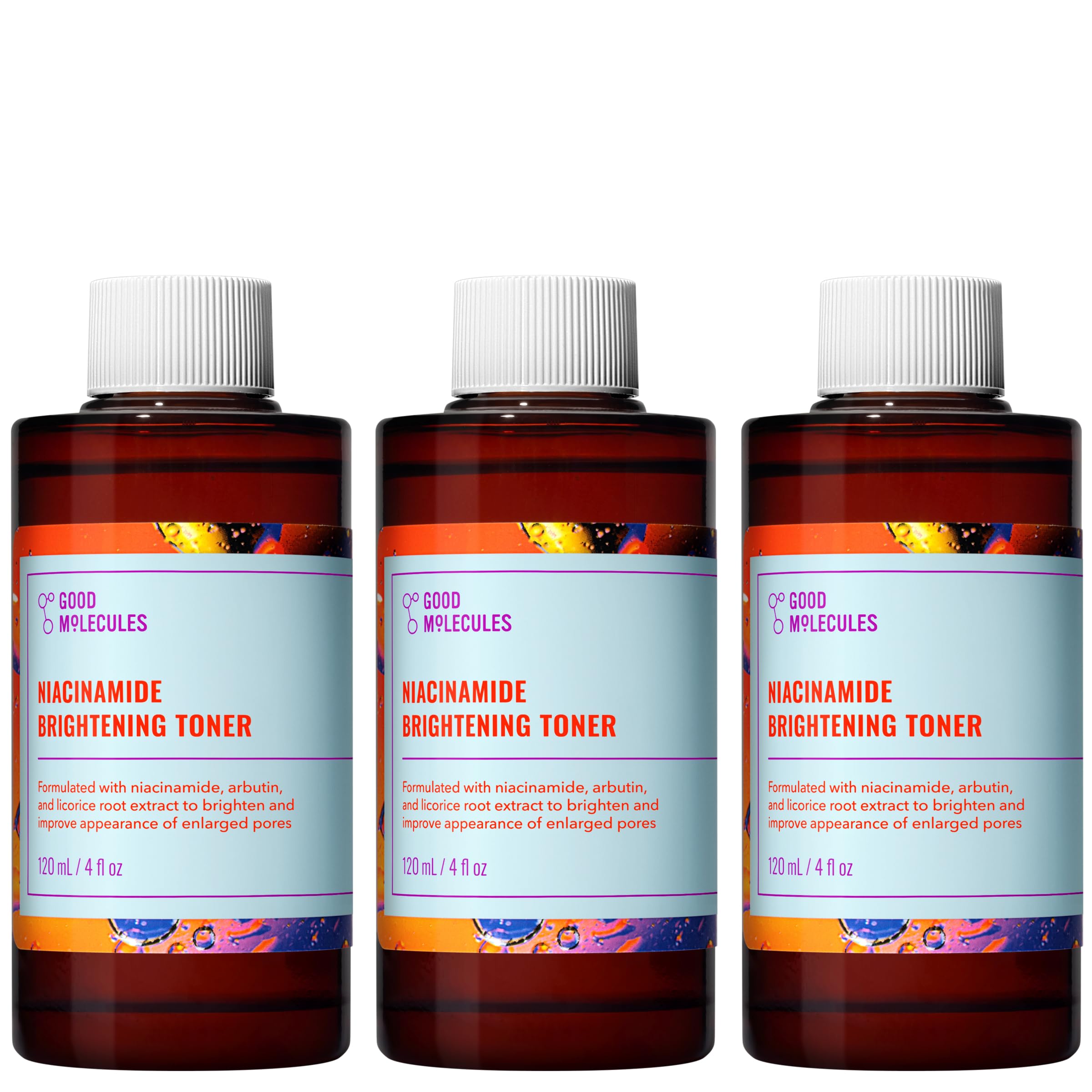 Good Molecules Niacinamide Brightening Toner with Arbutin, Pack of 3