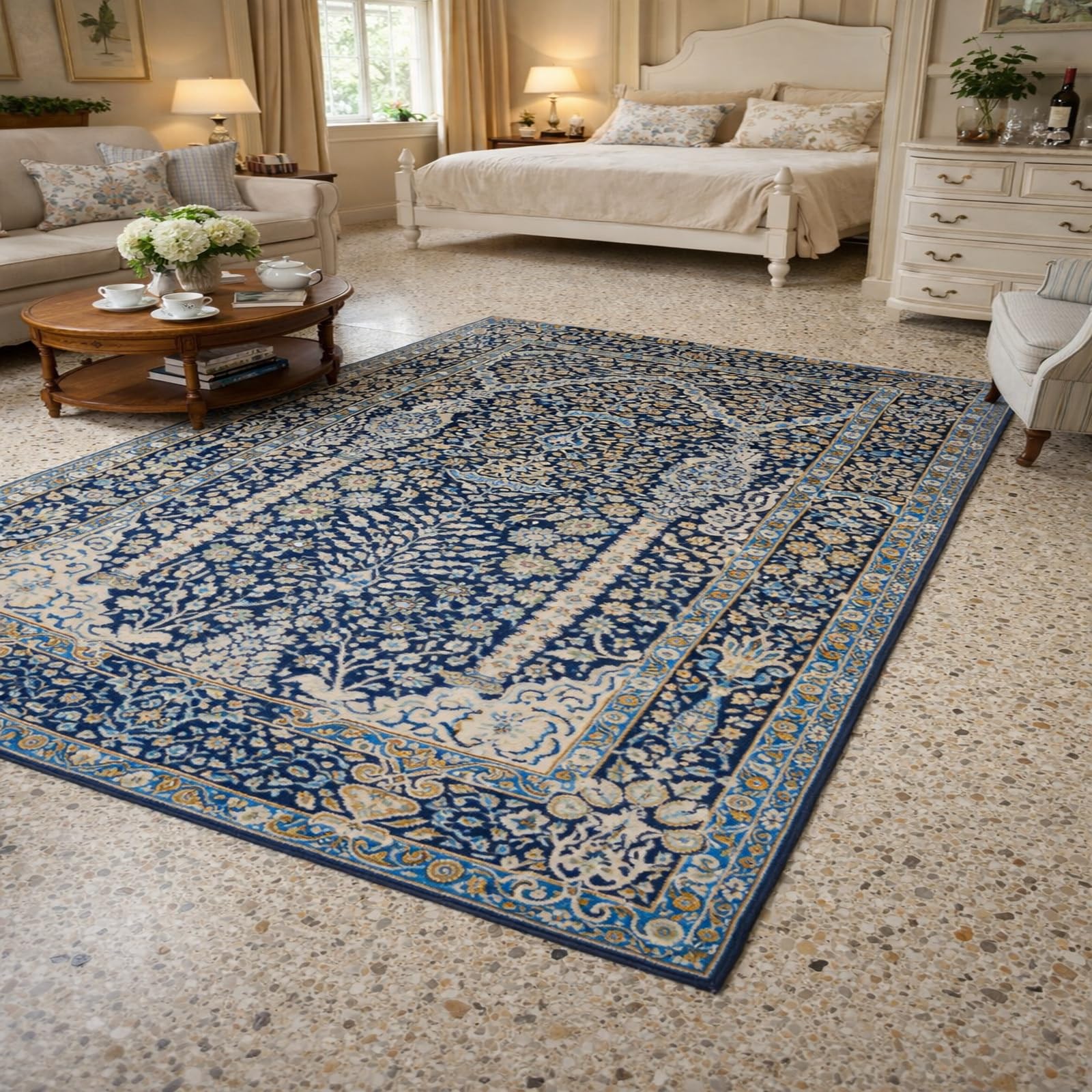Alfombra lavable de pelo corto con base antideslizante para cocina y salon