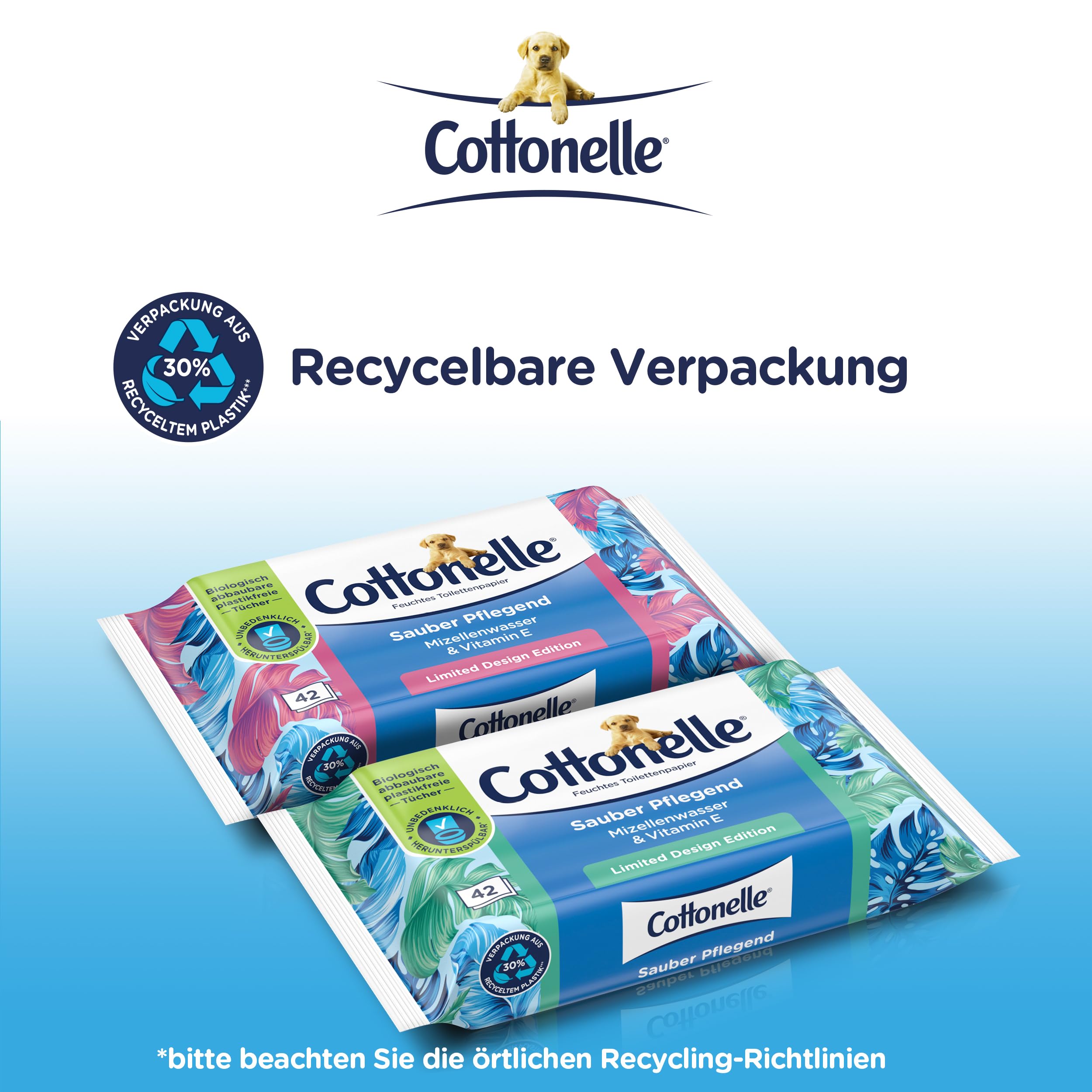 Cottonelle feuchtes Toilettenpapier, Sauber Pflegend, 12 x 42 Feuchttücher