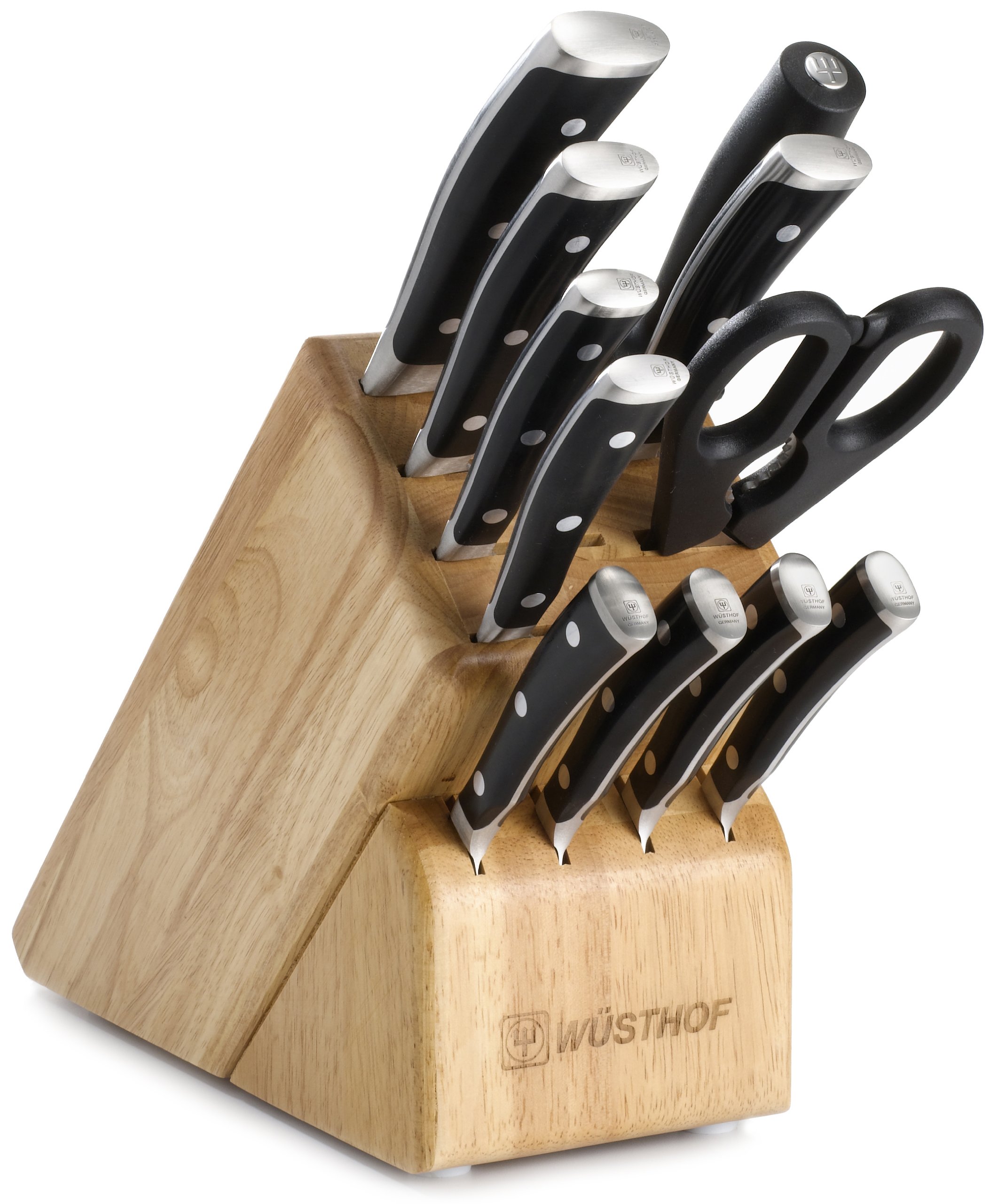 W STHOF CLASSIC IKON Twelve Piece Knife Block Set 12-Piece German Knife Set Precision Forged High Carbon Stainless