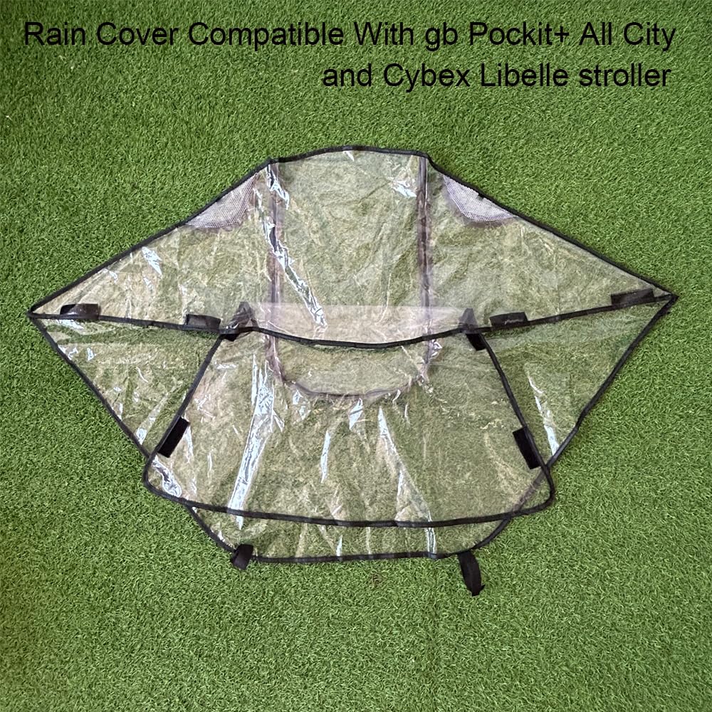 Funda de lluvia para cochecito compatible con gb Pockit+ All City y Cybex Libelle, accesorio para cochecito, cubierta de viento, material EVA transparente, fácil de almacenar