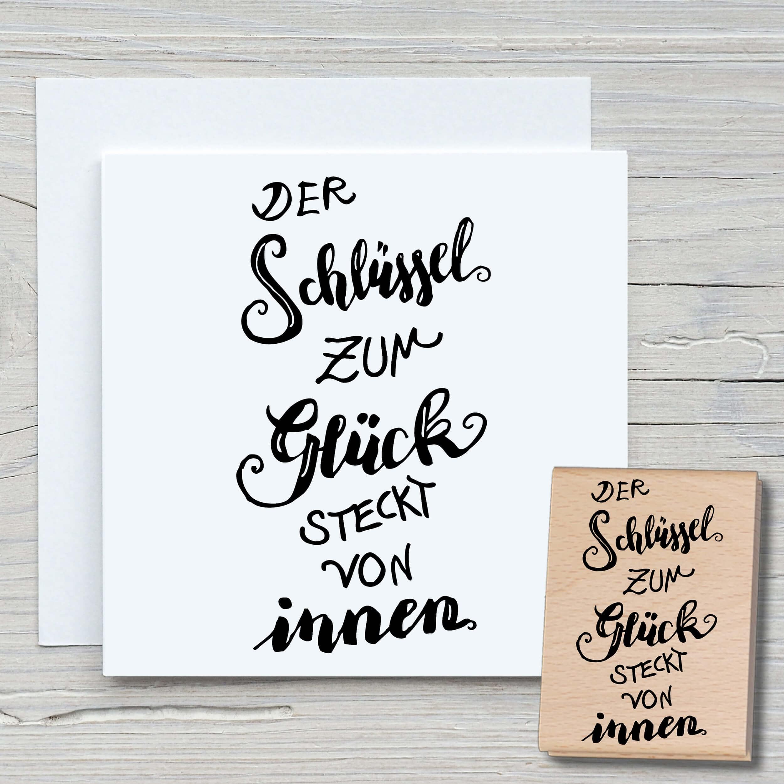 NEWSTAMPS Stempel Fühl dich gedrückt! Motivstempel aus Holz & Gummi zum Karten basteln