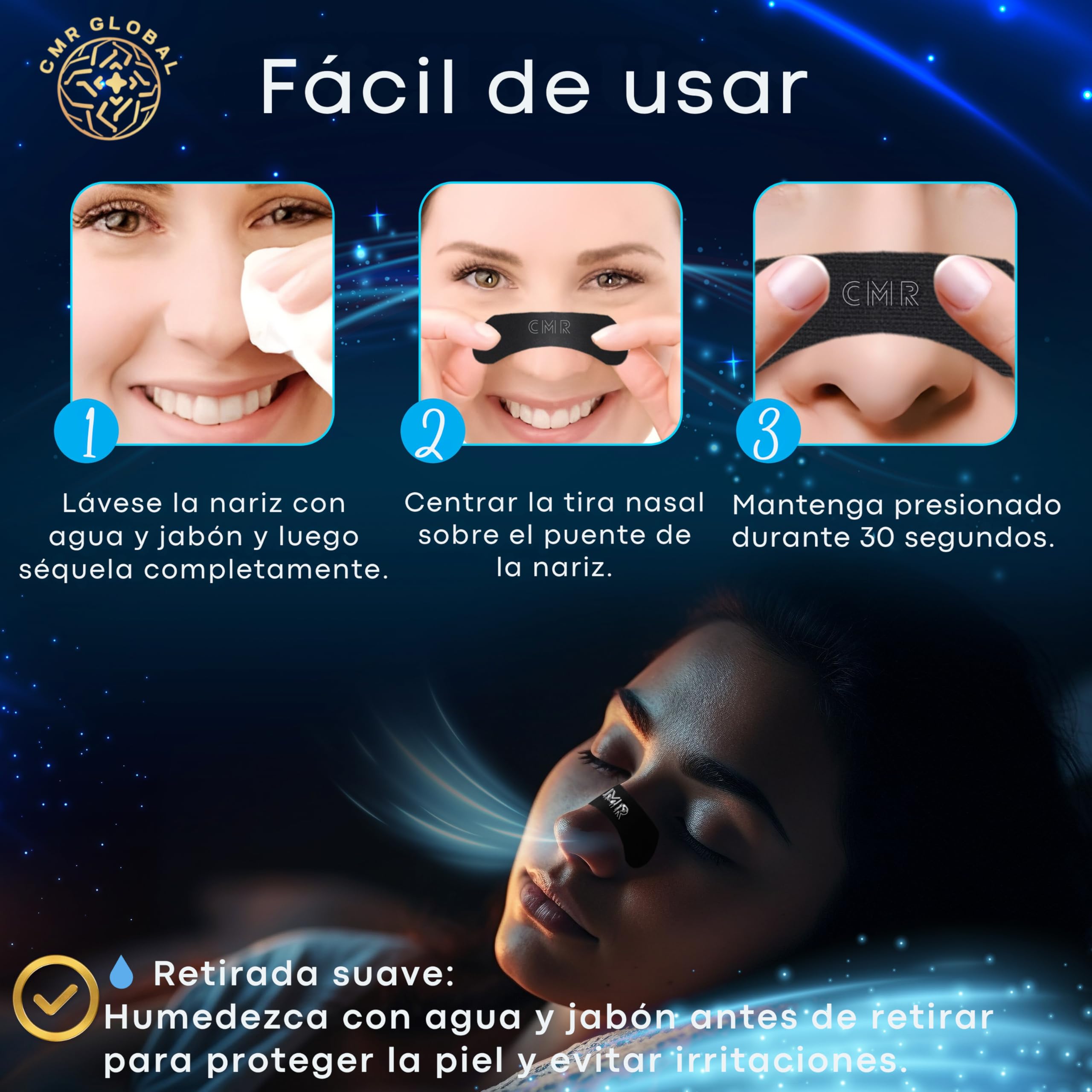 PACK PRO PREMIUM 120 Tiras Nasales Deportivas. Tiras Nasales Antironquidos para Dormir. Alivia la Congestión Nasal Para una Mejor Respiración. Nasal Strips Negras Para Reducir Ronquidos Tiritas Nariz