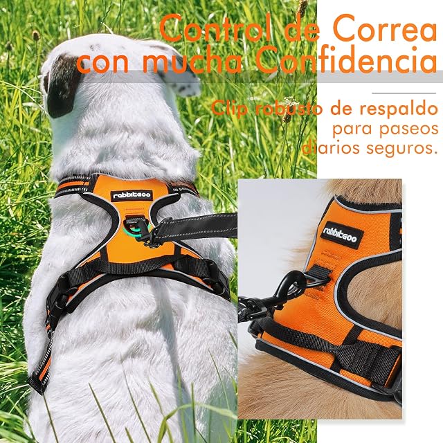 Foto 6 de 8 de rabbitgoo Arnes Antitirones Perro Ajustable con Lineas Reflectantes Arnés Coche Perro Coche Adiesreamiento…