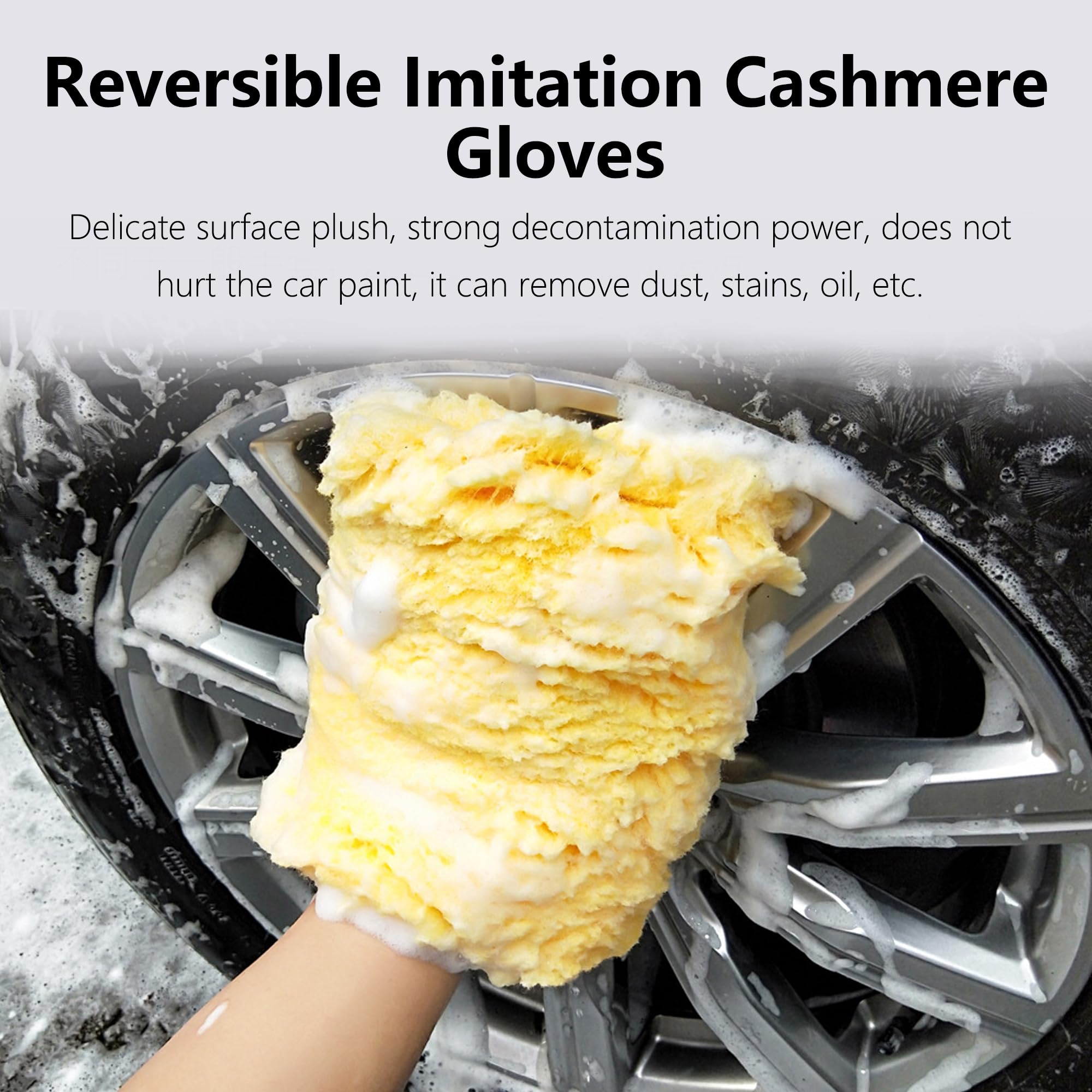 Kit De Nettoyage Auto 9 Pièces Microfibre 600 GSM - 5 Chiffons & 4 Gants De Lavage Pour Voiture Et Maison