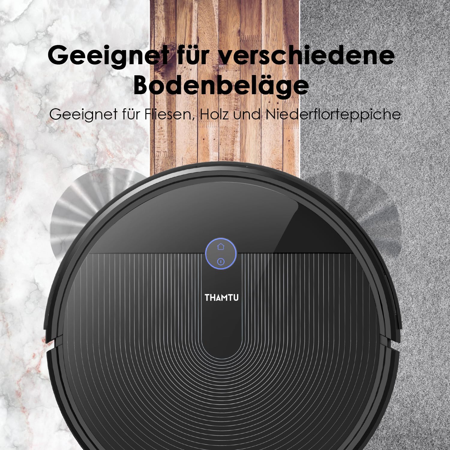 Thamtu G11 Max Robot Vacuum Cleaner - 2500Pa Suction, Smart App, 150 Min Runtime For Pet Hair & Carpets - View #7