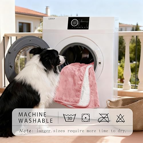 Miniatura 5 de Smiry Manta de cama impermeable para perro, manta a prueba de fugas para mascotas, para cama, sofá, reversible, de forro polar sherpa, funda