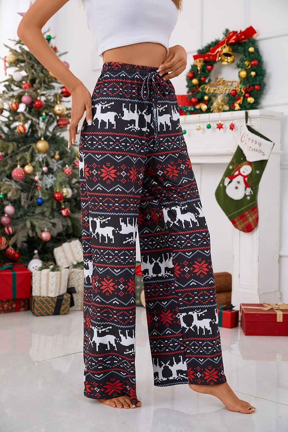 X-Image Women Comfy Casual Pajama Pants with Pockets & Drawstring - Image 3