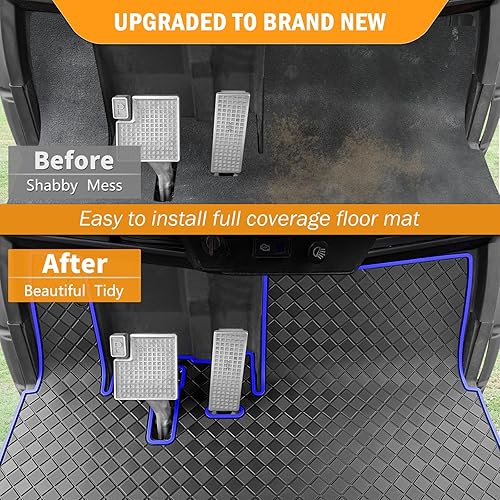 Miniatura 10 de Tapete de suelo para carrito de golf Yamaha, forro antideslizante mejorado de cobertura completa que se adapta a Yamaha Adventurer (2007-2017),