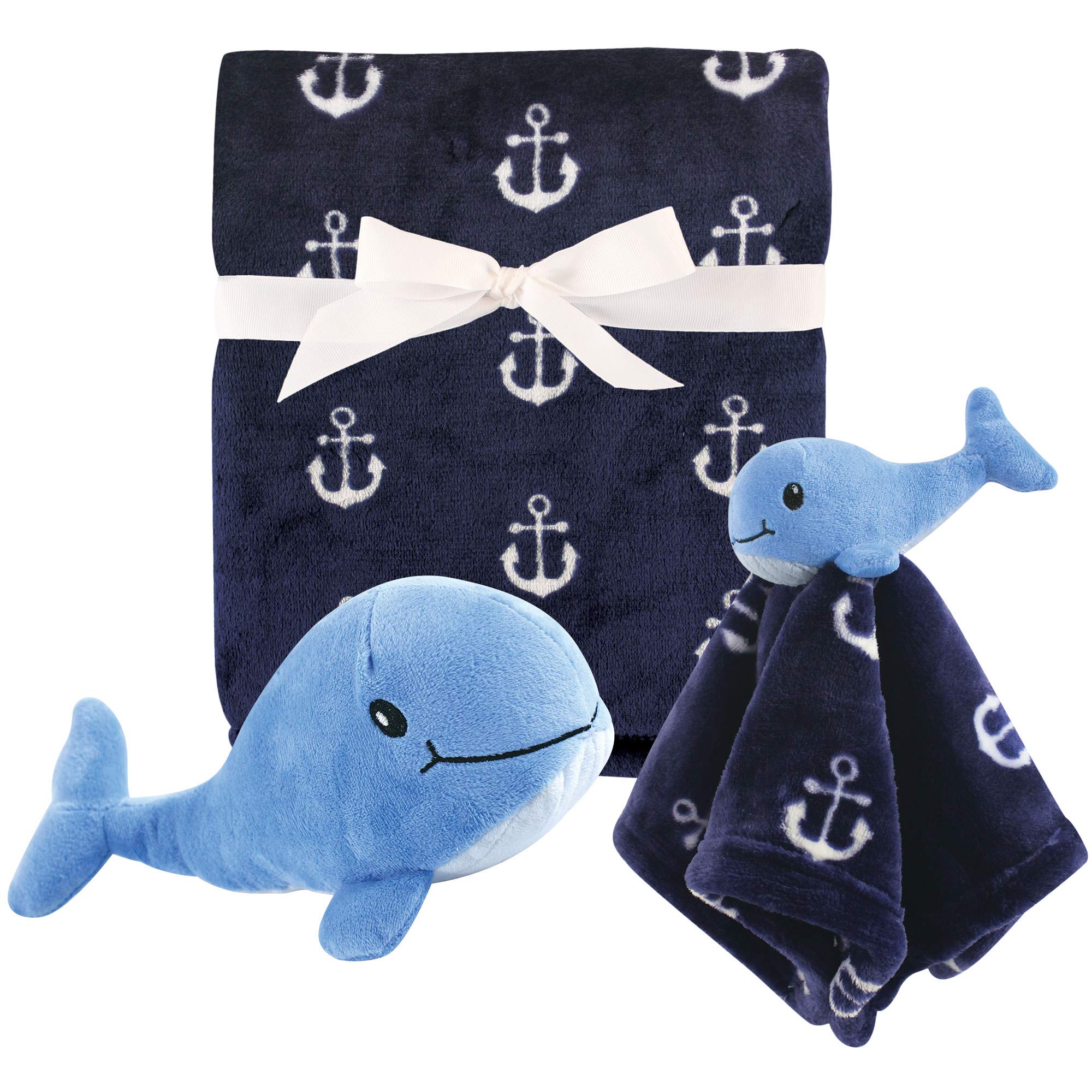 Hudson Baby Whale Plush Blanket Set