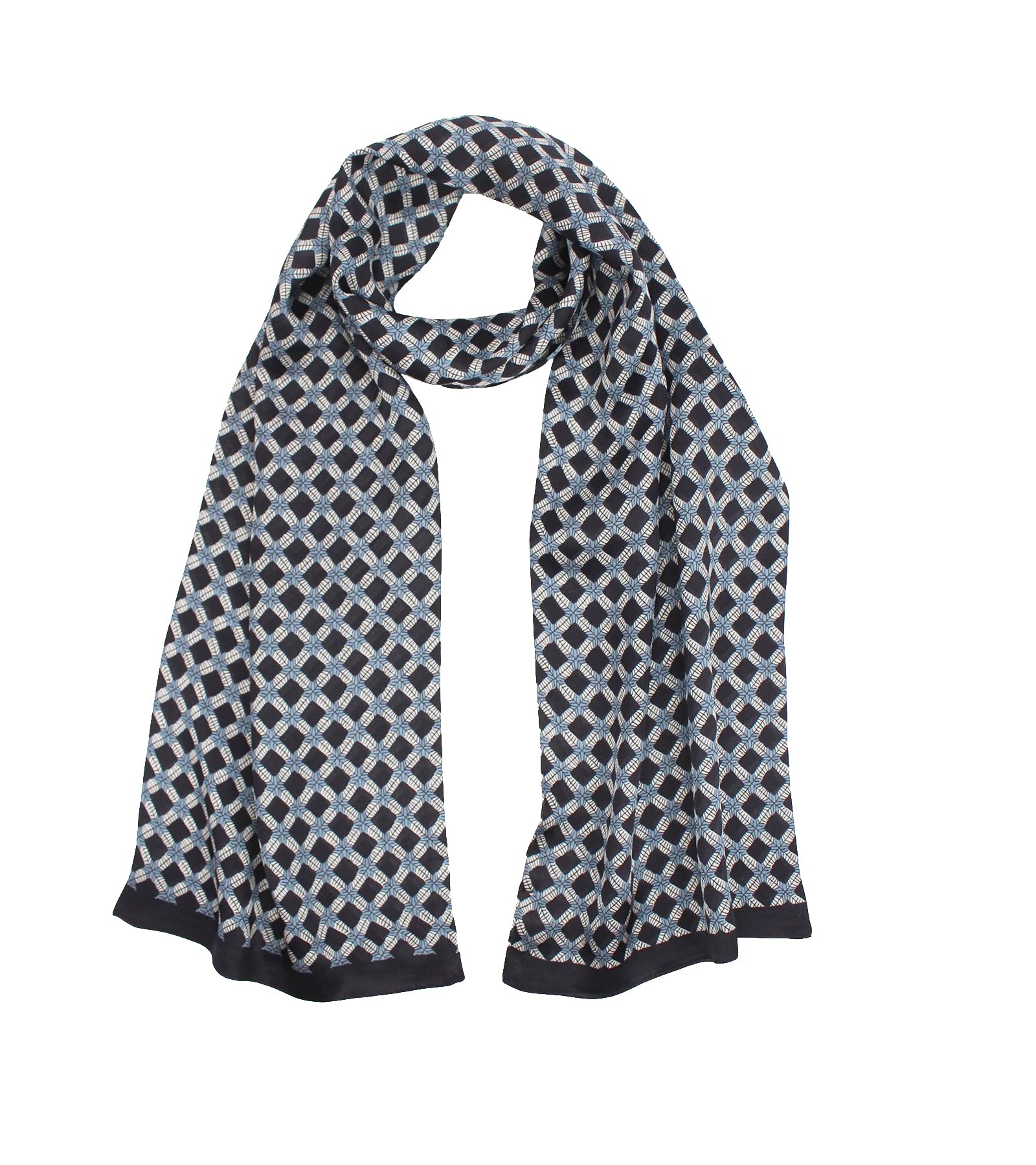 100% Silk Oblong Scarf for Men 61”*10.2” Double-Sided Thin Long Shawls for Head and Neck with Gift Packed