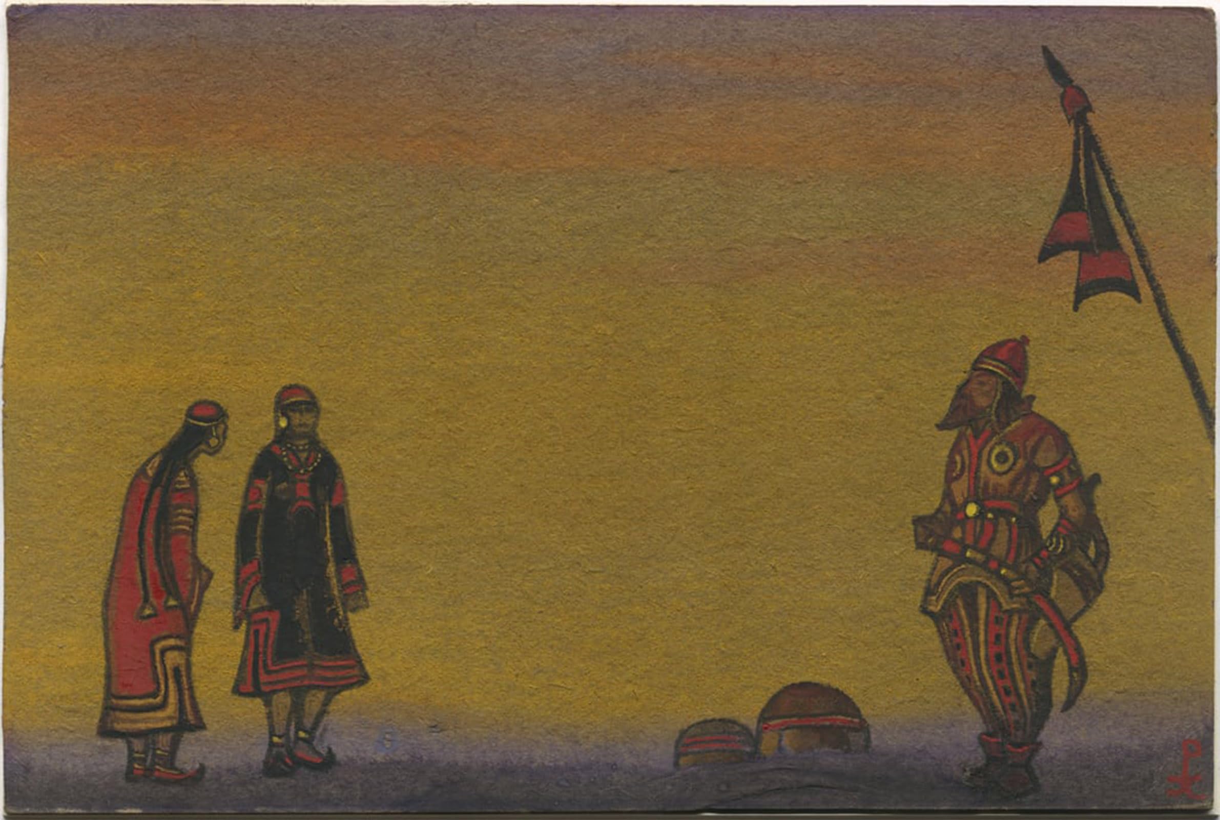 ARTXLXXBN Famous Painting Canvas Artwork Graffiti Print Polovtsians Polovtsian and Maidens for by Nicholas Roerich Portrait Canvas Image for Home Decor 60x90cm