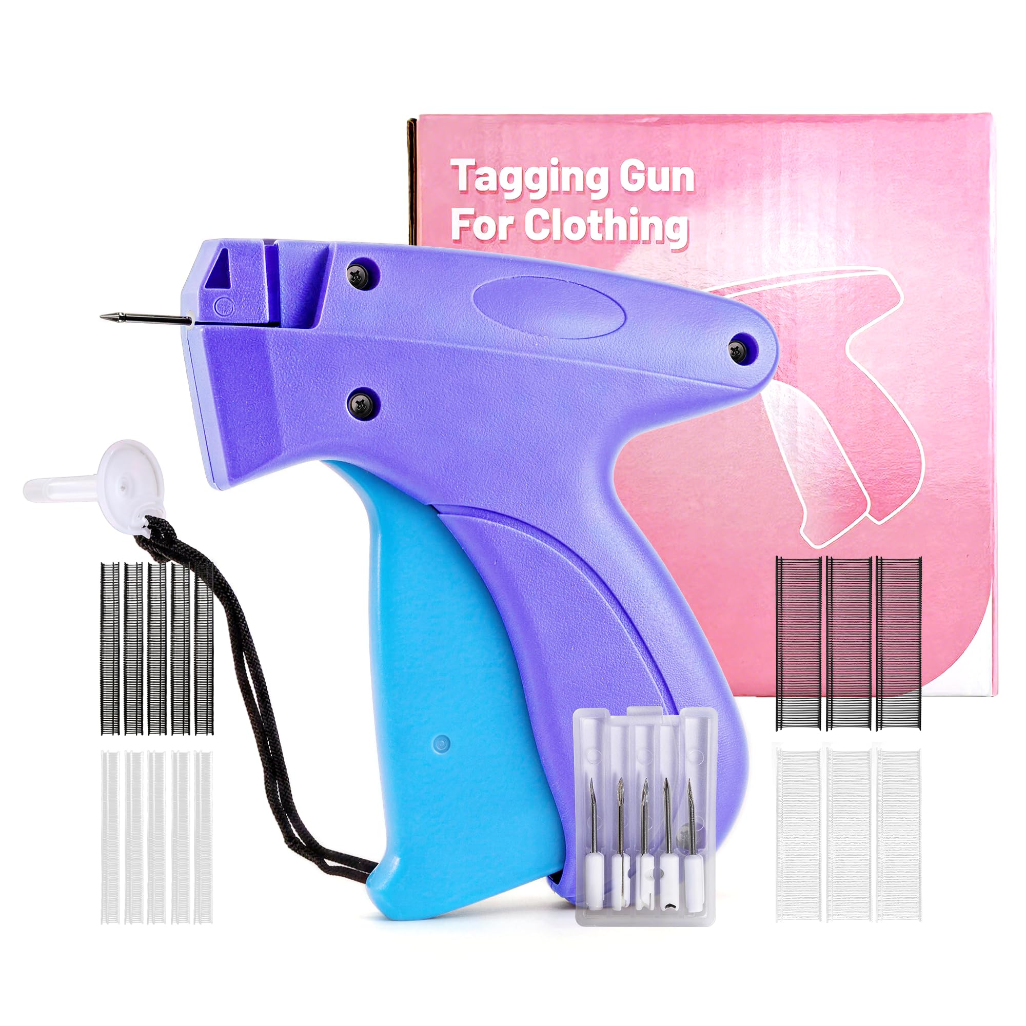 Photo 1 of 2-In-1 Tag  & Stitch Gun: 1-Inch for Retail Price Tagging, 0.18-Inch for Fabric Repair. Handheld Clothing Tag Gun with 1600 Fasteners & 6 Needles for Store, Home & Craft