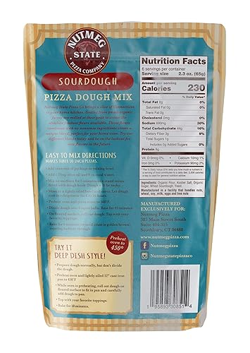 Miniatura 2 de Nutmeg State Pizza Company Mezcla de masa para pizza de masa madre - Hace 3 costras para pizzas caseras