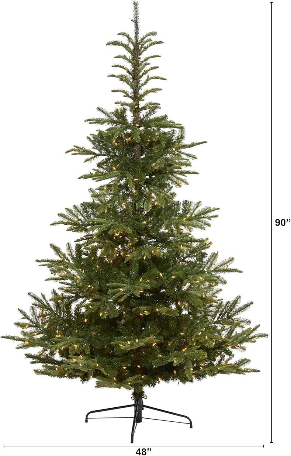 Nearly Natural 7.5ft. Layered Washington Spruce Artificial Christmas Tree with 550 Clear LED Lights and 1325 Bendable Branches