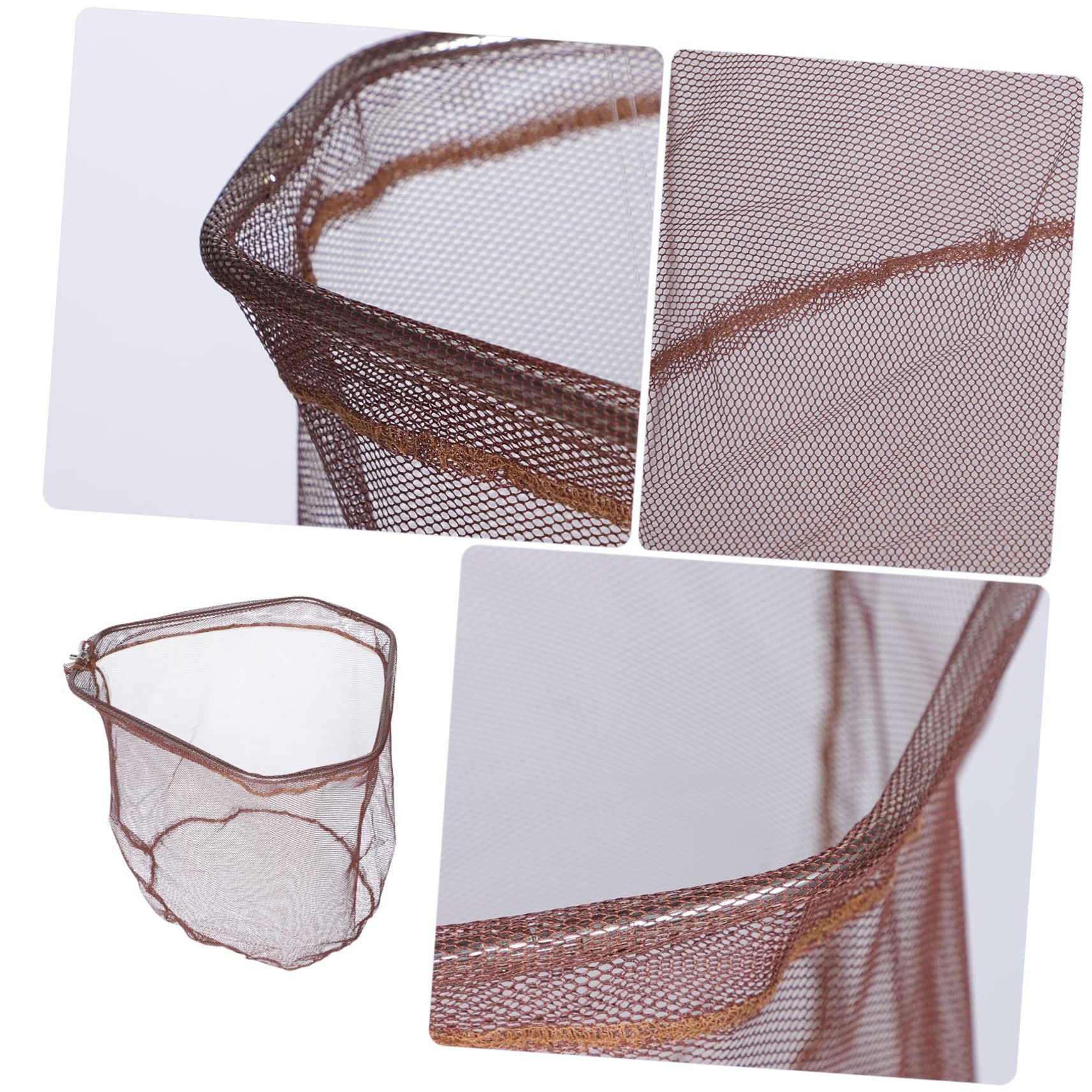 Red de Pesca Reemplazable Plegable de Acero Inoxidable y Nailon | Malla Ligera, Suave Peces, para Pescadores Avanzados o Principiantes, Uso en Pesca Terrestre