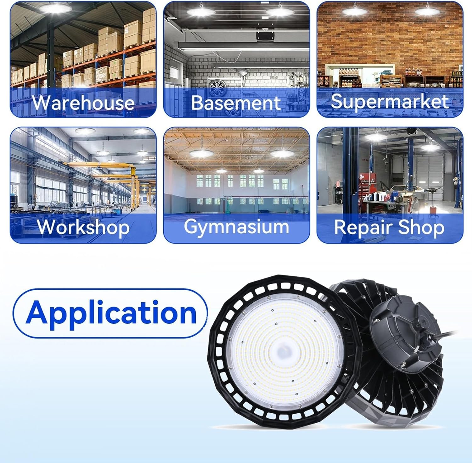 200W 20 Pack UFO LED High Bay Shop Light, 24000LM Garage Lights, 100W 150W Barn Lights, Wholesale Industrial Lamp AC 100–277V for Warehouse & Gym(10pcs,100w)