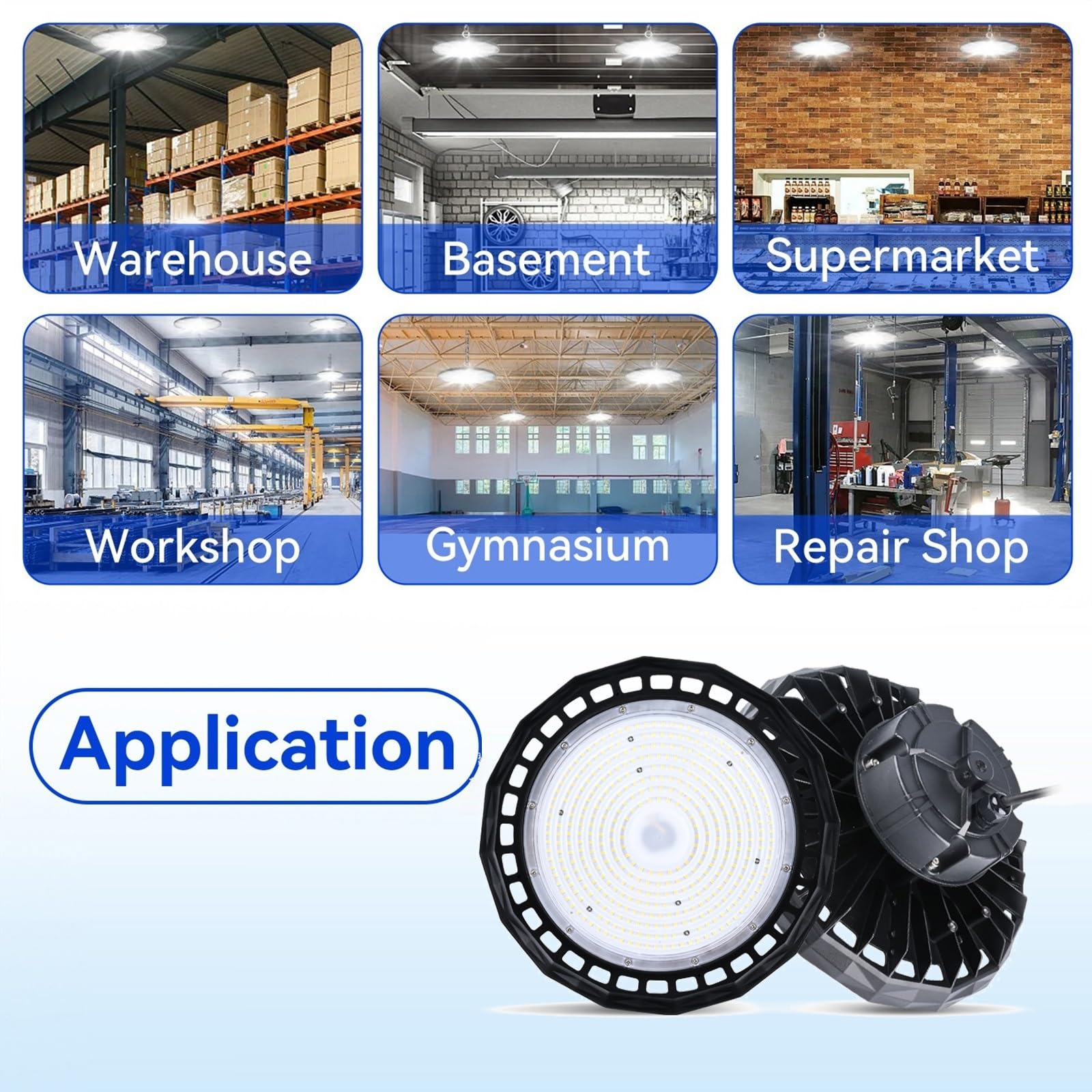 200W 20 Pack UFO LED High Bay Shop Light 24000LM Garage Lights 100W 150W Barn Lights Wholesale Industrial — view 7