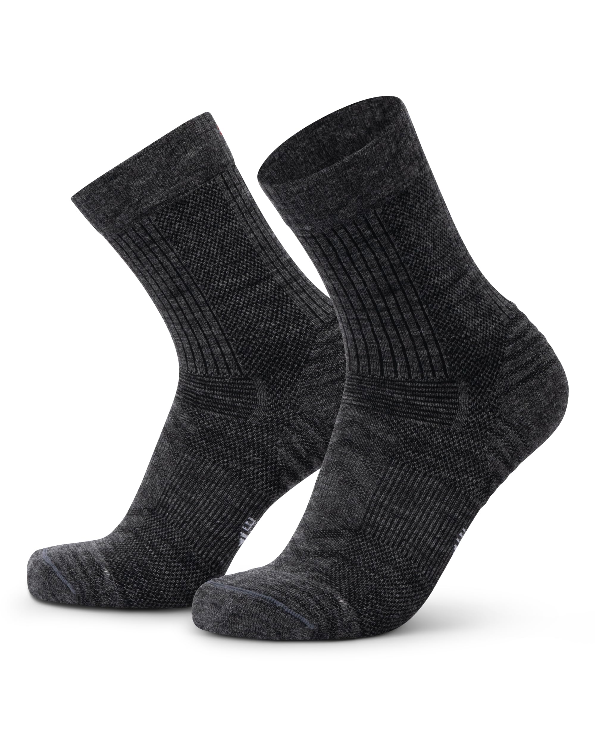 DANISH ENDURANCE Merino Wool Lightweight Anti Blister Hiking Socks, Breathable Summer Trekking Socks, Unisex Adults, Grey, 9-12