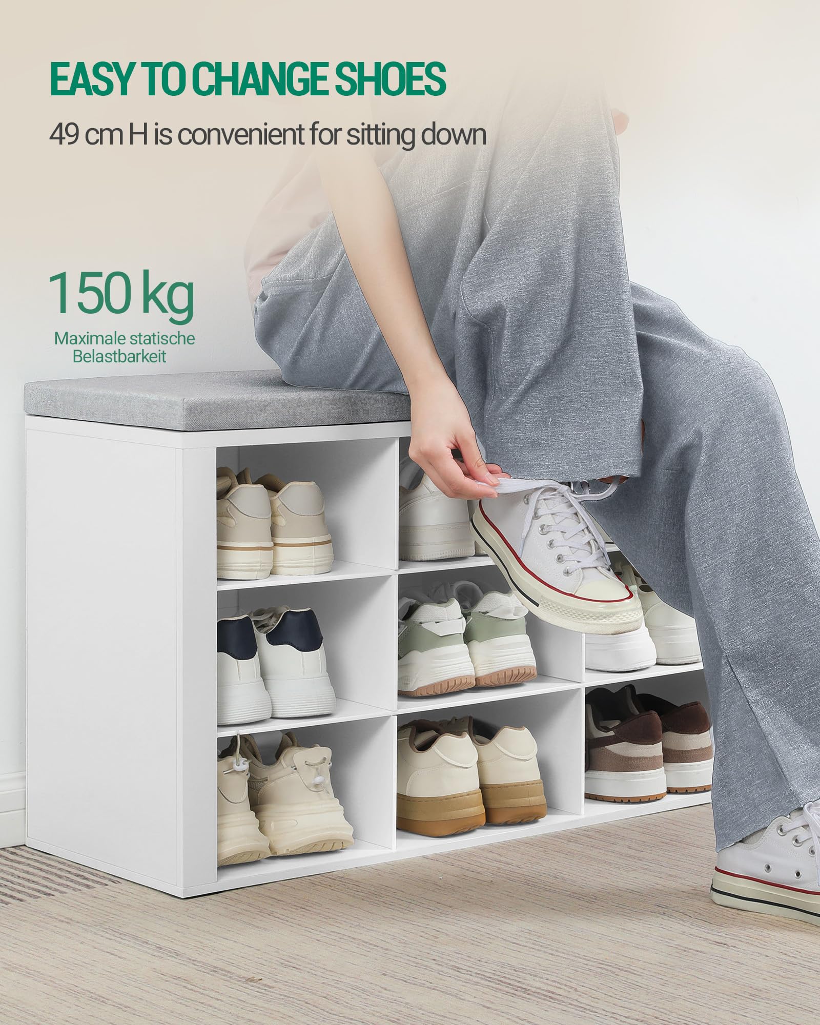 Schoenenkast BARI 100 Cm - Halbank Met Zitting Van Ecologisch Leer Voor 8 10 Paar 1 Schoenenkast BARI 100 Cm - Halbank Met Zitting Van Ecologisch Leer Voor 8 10 Paar 1