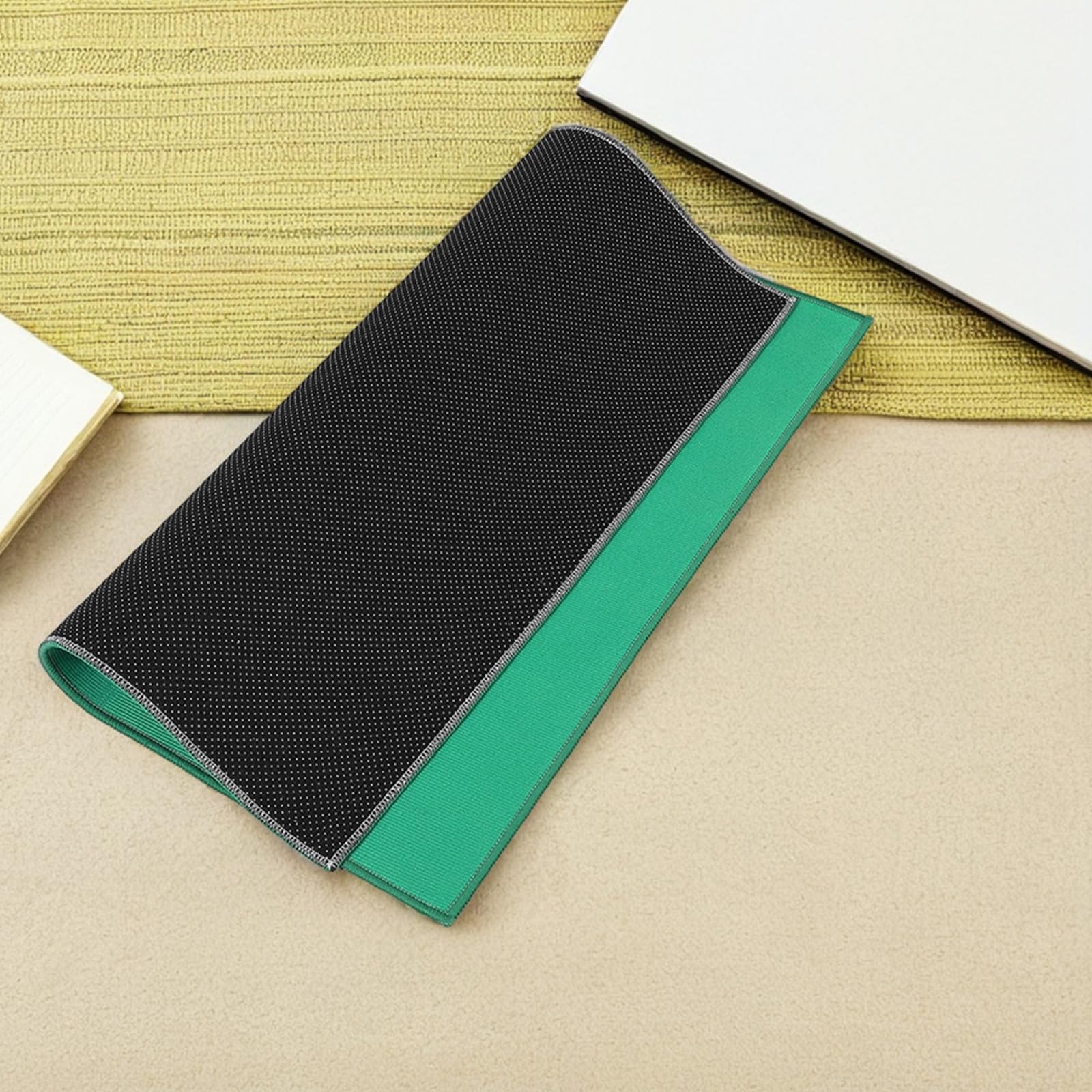 Alipis Tapete de Mahjong Cuadrado Antideslizante y Acolchado para Mesa de Juego, Superficie Cómoda para Manos, Material de Tela Verde Adecuado para Noches de Juego en Familia