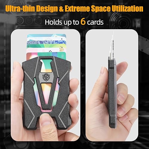 Vista 10 de Oaridey Portatarjetas retráctiles, llavero retráctil de alta resistencia con soporte para tarjetas de identificación táctica