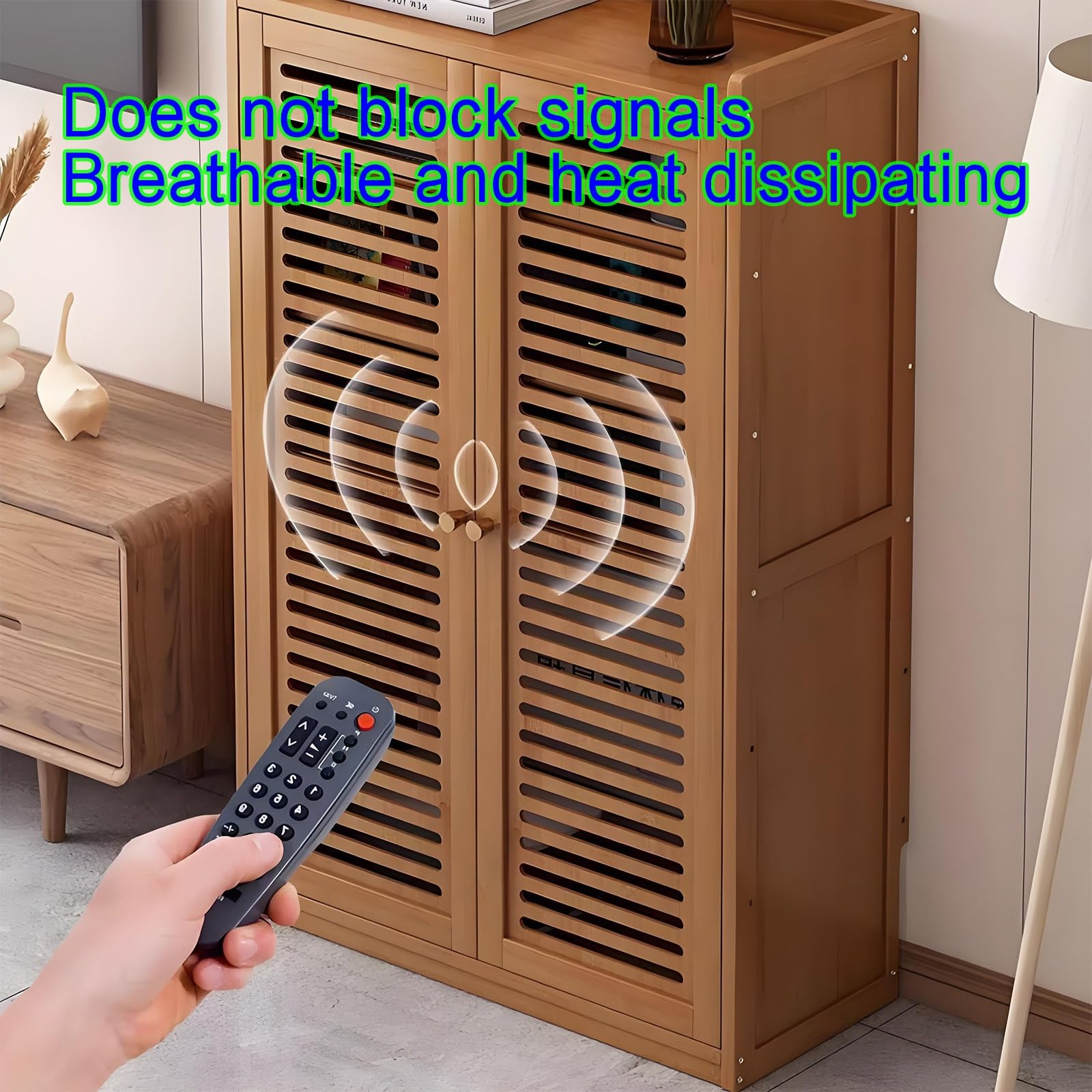 Moderner AV-Media-Ständer, Schrank, Audio-Video-Aufbewahrungsregal, Gaming-Stereo-Schrank, Holz, Media-Aufbewahrung, stilvolles Media-Center, schwarzer AV-Schrank (59 x 25 x 82 cm)