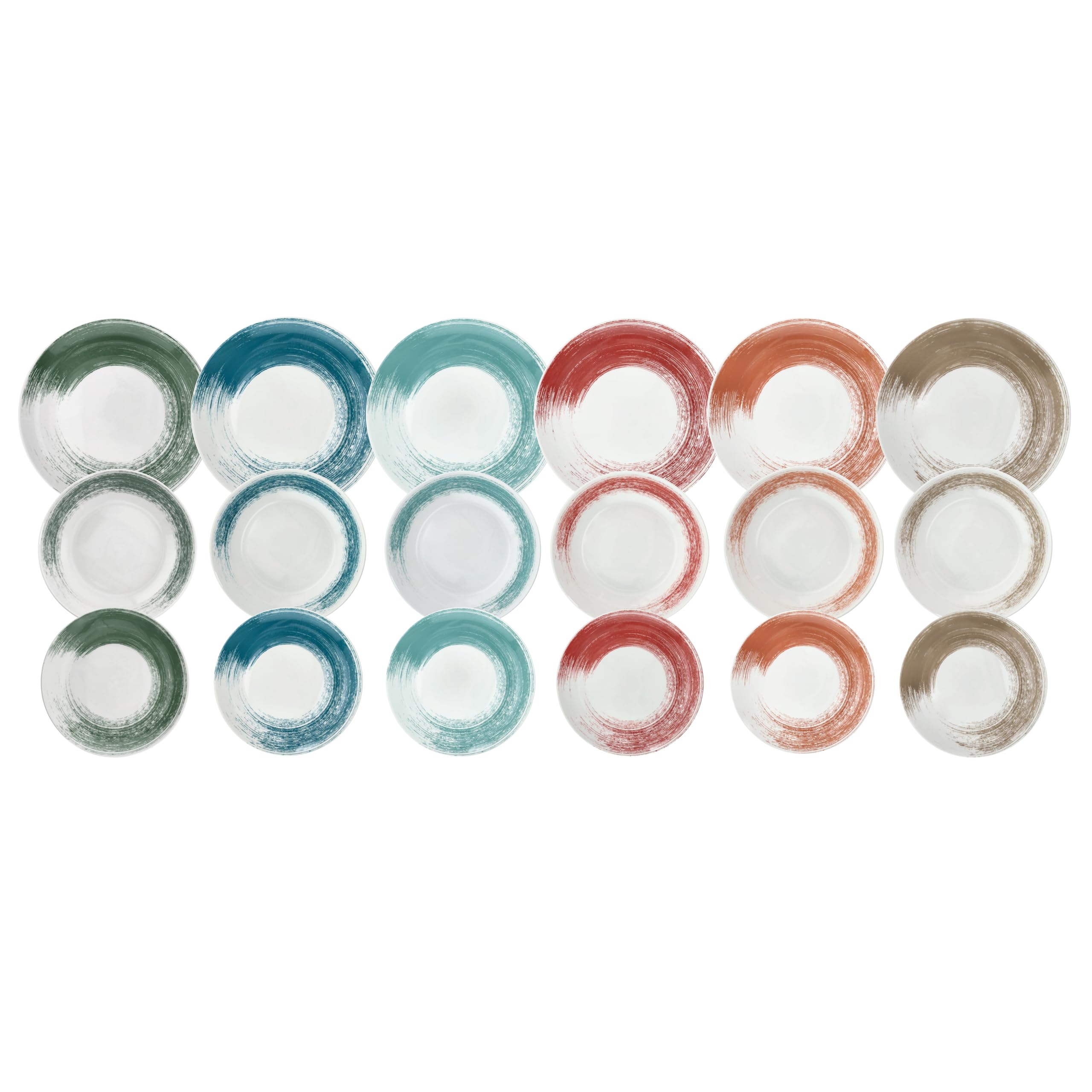 Tognana Nanami 18-Piece Dinner Set for 6 People, Porcelain, Multi-Colour