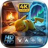 4K Pikachu Cozy Winter Screensaver Fire TV