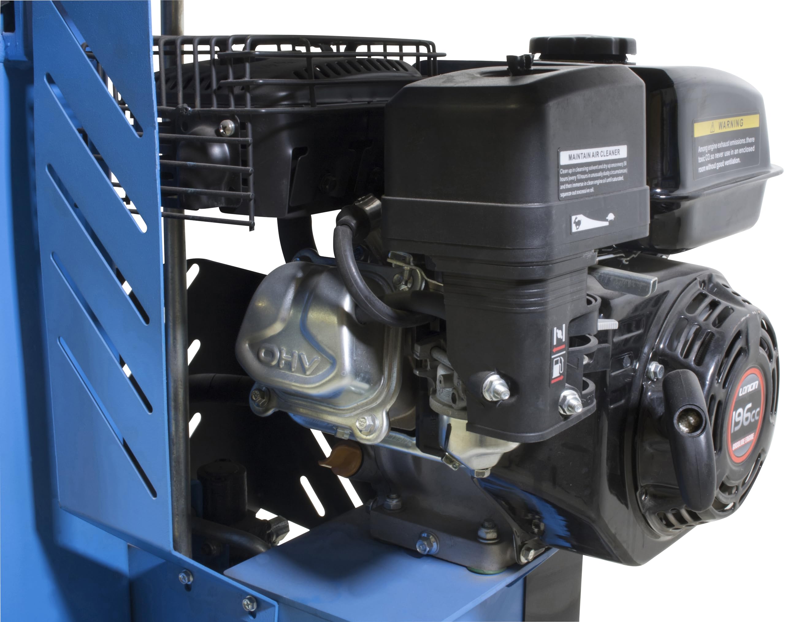 Güde Benzin-Holzspalter GHS 500/8TB (Spaltdruck 8 t, Benzinmotor 4,1 kW / 5,5 PS, Euro-V geprüft, 196 cm³, Öldruck 270 bar, Spaltgutlänge 500 mm, Spaltgut-Ø 350 mm, 2-Hand-Sicherheitsbedienung)