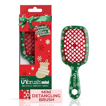 UNbrush Mini Holiday Hair Brush for Pain-Free Brushing On All Wet/Dry Hair Types