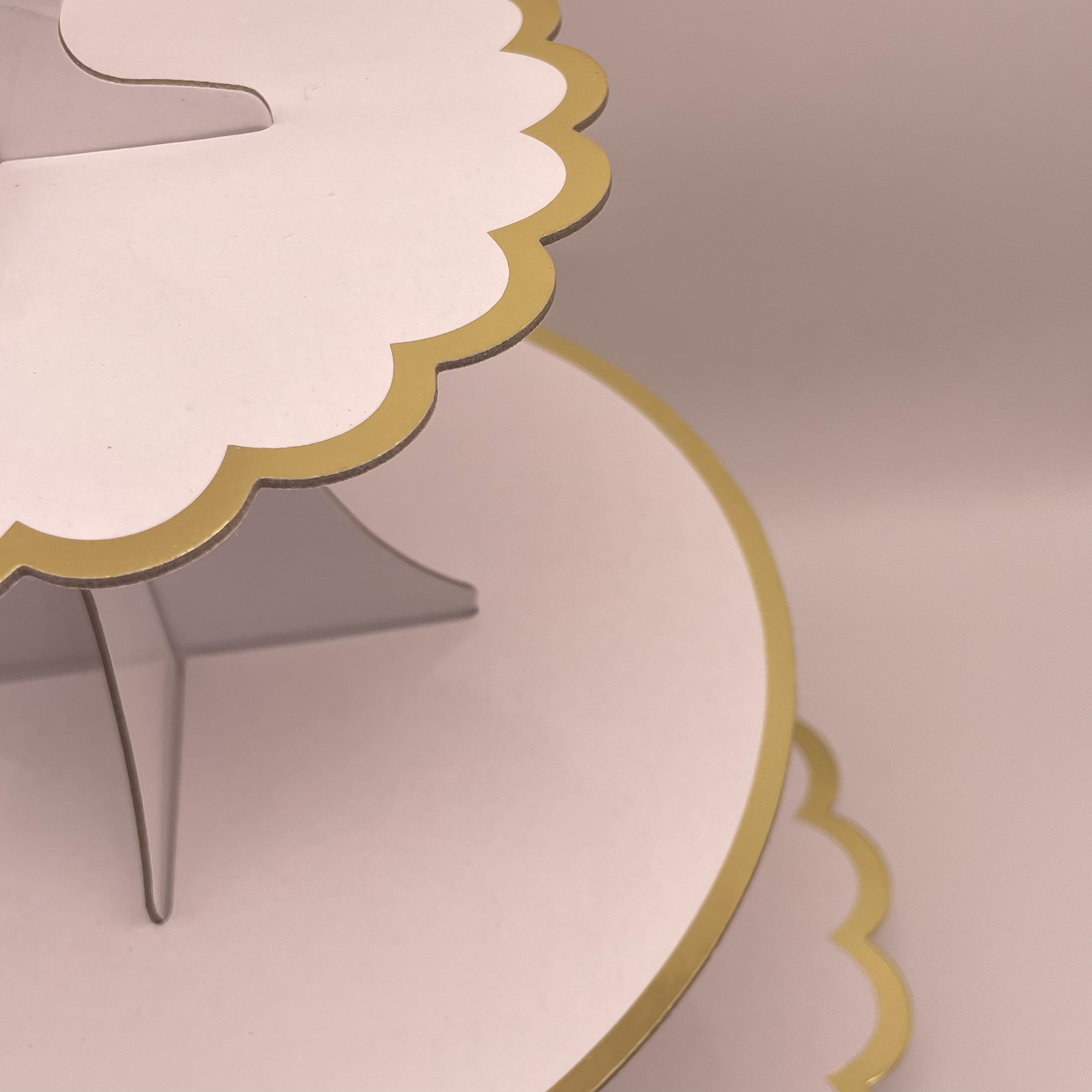 2 Stück Cupcake-Ständer 3-stöckig Aus Karton – Spitzenkanten-Design, Ø 16/23/30 Cm – Ideal Für Geburtstag & Party