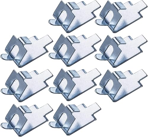 BlueStars 920158 Clips para estante de congelador  Soporte de acero inoxidable para refrigeradores, soporte de estante de refrigerador de