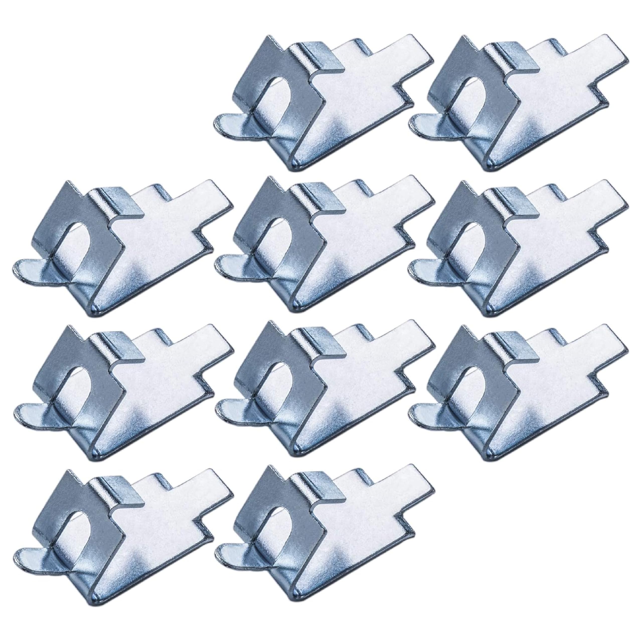 Photo 1 of [30-Pack] Ultra Durable 920158 Freezer Shelf Clips - Stainless Steel Support and Square Replacement by BlueStars - Compatible with Refrigerators