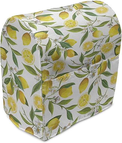 Ambesonne Nature Stand - Funda para batidora, ramas exóticas de árbol de limón, delicioso diseño de jardinería de cocina, organizador de