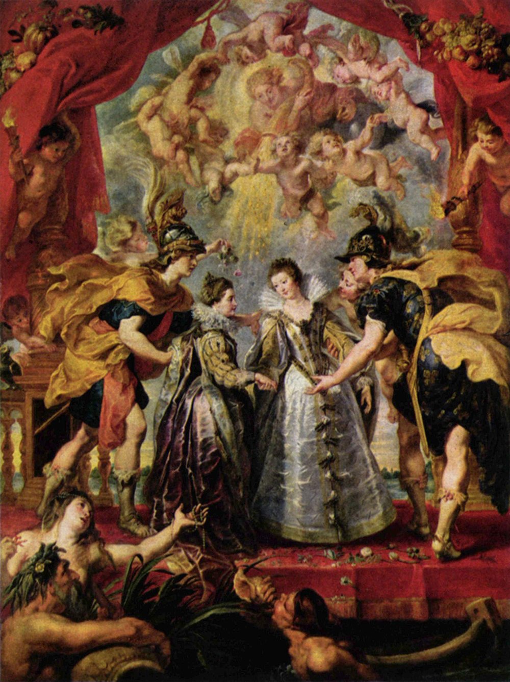Rubens Dresses and The Stage estampe d'art Archival Matte grand cadre brun