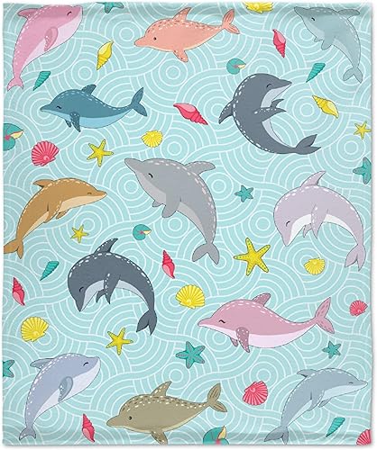 Manta de delfín, regalo para niñas y mujeres, manta de delfín, súper suave, acogedora y cálida para sofá, cama, sofá, oficina, decoración para todas