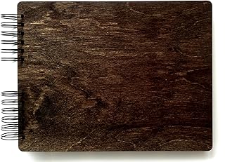 Wooden Rustic Guest Book 11" x 8.5" : Made in USA (Ivory Color Blank Pages, Front Cover Not Engraved)