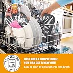 GCQ Air Fryer Grill Pan for Chefman Easy View 8 Qt TurboFry 8 Qt 4-in-1 Air Fryer,Food Grade Air Fryer Accessories Replacement Tray Rack Parts Grill Crisper Plate with Rubber Bumpers, Dishwasher Safe