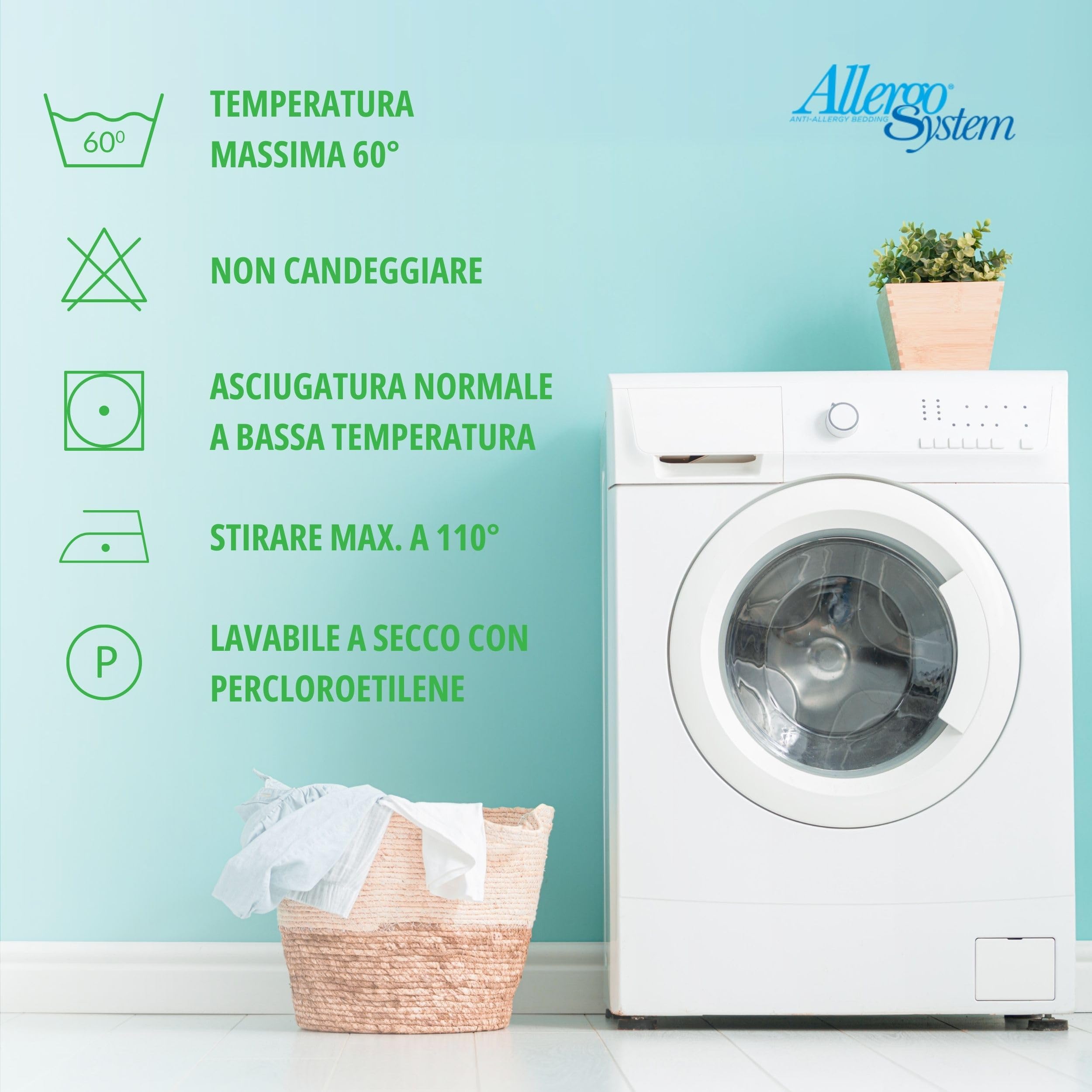 Allergosystem Set Coprimaterasso Antiacaro Singolo Cotone con Cerniera 90x200cm e Copriscuscino Letto 50x80cm - Dispositivo Medico Antiacaro e Anallergico MADE IN ITALY - Linea Cotone | Copriscuscino 50x80cm, Dispositivo Medico, Anallergico, Made in Italy