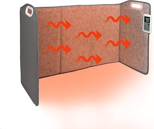 Miniatura 1 de Calentador de espacio portátil para oficina y hogar, calentador de pies plegable debajo del escritorio para piernas y pies, calentador de espacio de