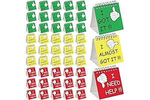 Harloon 48 Pcs I Need Help Mini Flip Chart Signs Self Assessment...