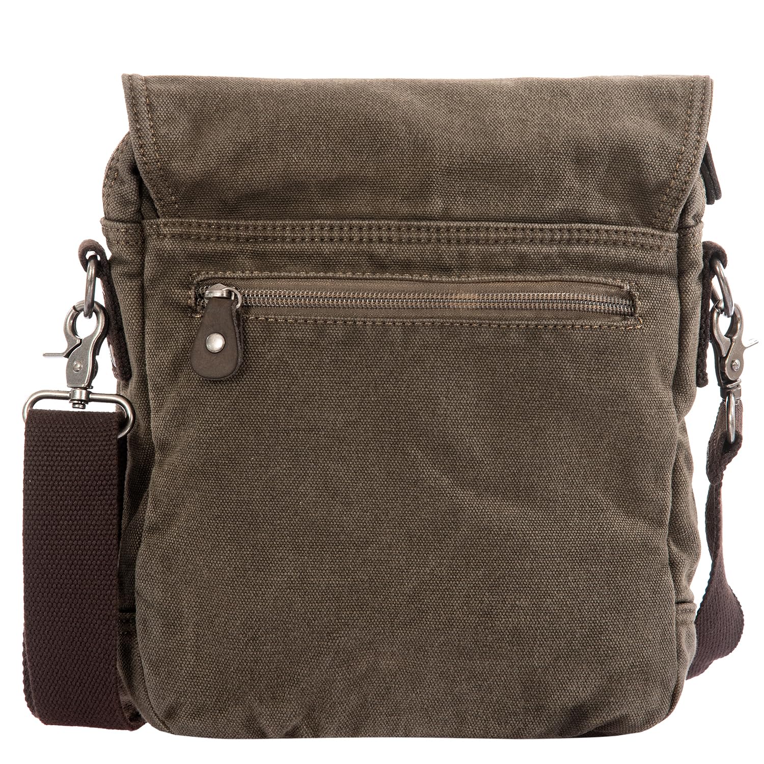 Avirex Borsello a Tracolla in Canvas e Pelle bovina anticata, Borsa a Tracolla unisex in stile militare, Collezione 140506 CNV0C
