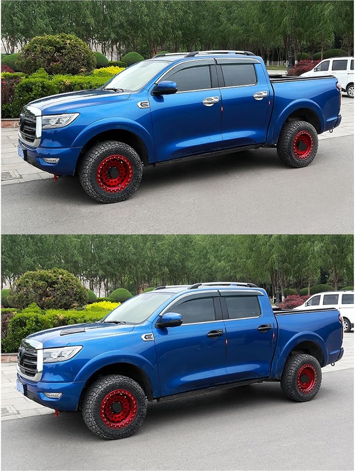 Compatible For Great Wall GWM POER Car Door Handle Cover Bowl ABS Electroplating(Silver a set)