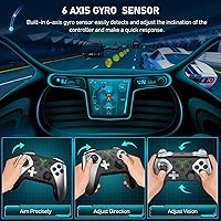 Vista 5 de Controladores de interruptor, controlador inalámbrico Switch Pro compatible con Nintendo SwitchLiteOLED, repuesto para controlador Nintendo Switch