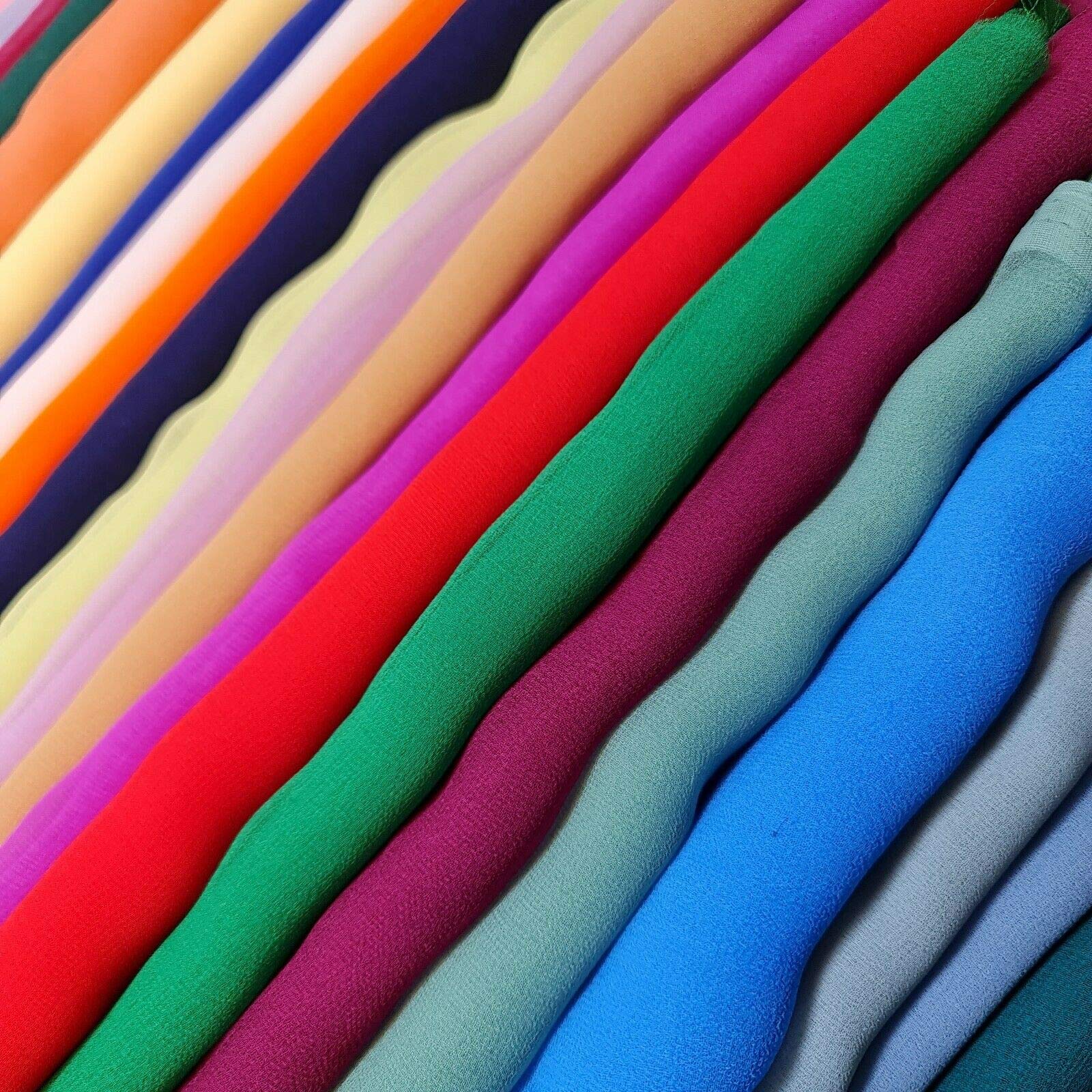 Stazione tessile 100% poliestere muschio crepe chiffon velato decorazione drappo abito tessuto 44 pollici (10 metri - Moka chiaro)