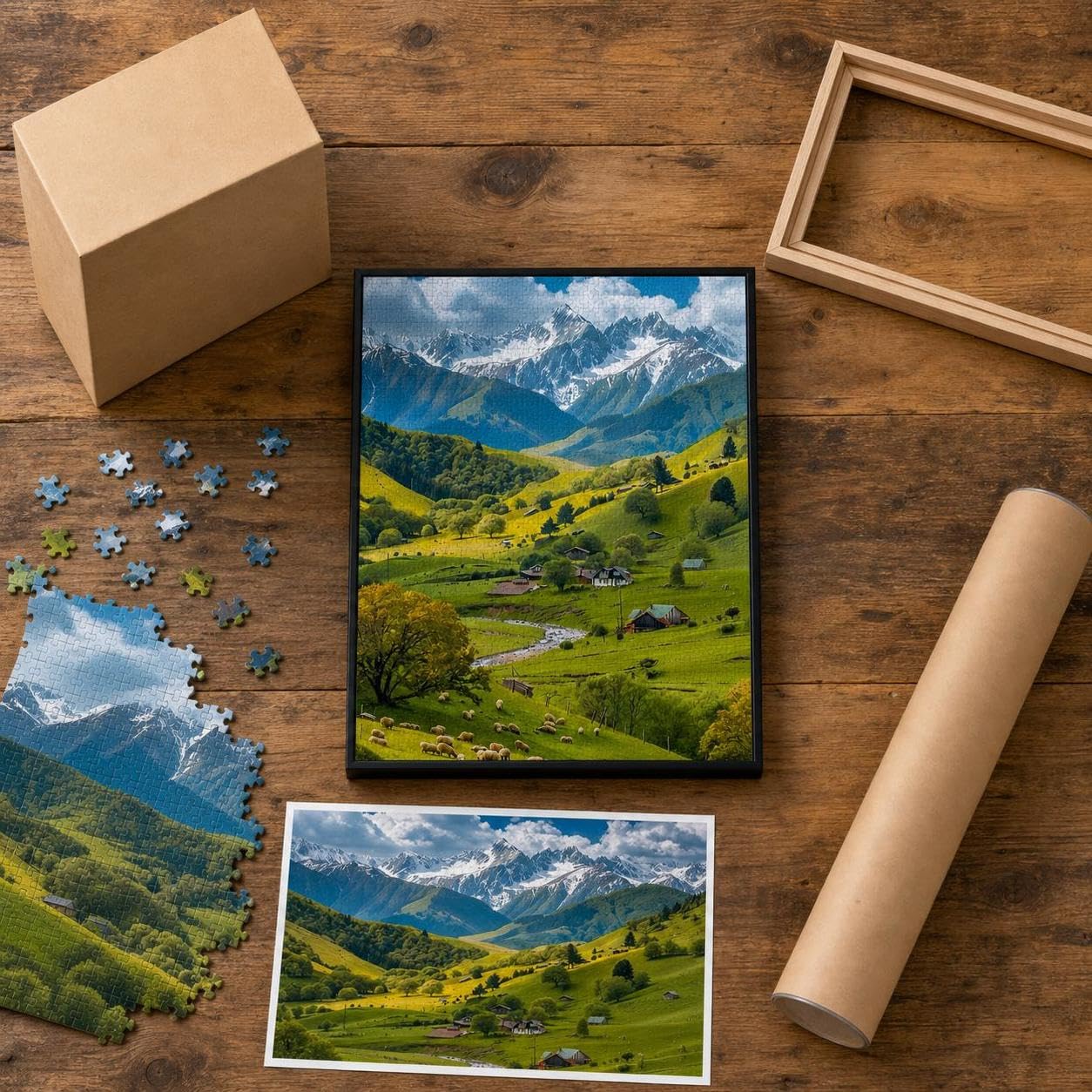 Puzzle di Legno Paesaggio, style to 1, 500 | Superficie liscia, Puzzle da collezione, Per attività manuale, Per decoratori casa