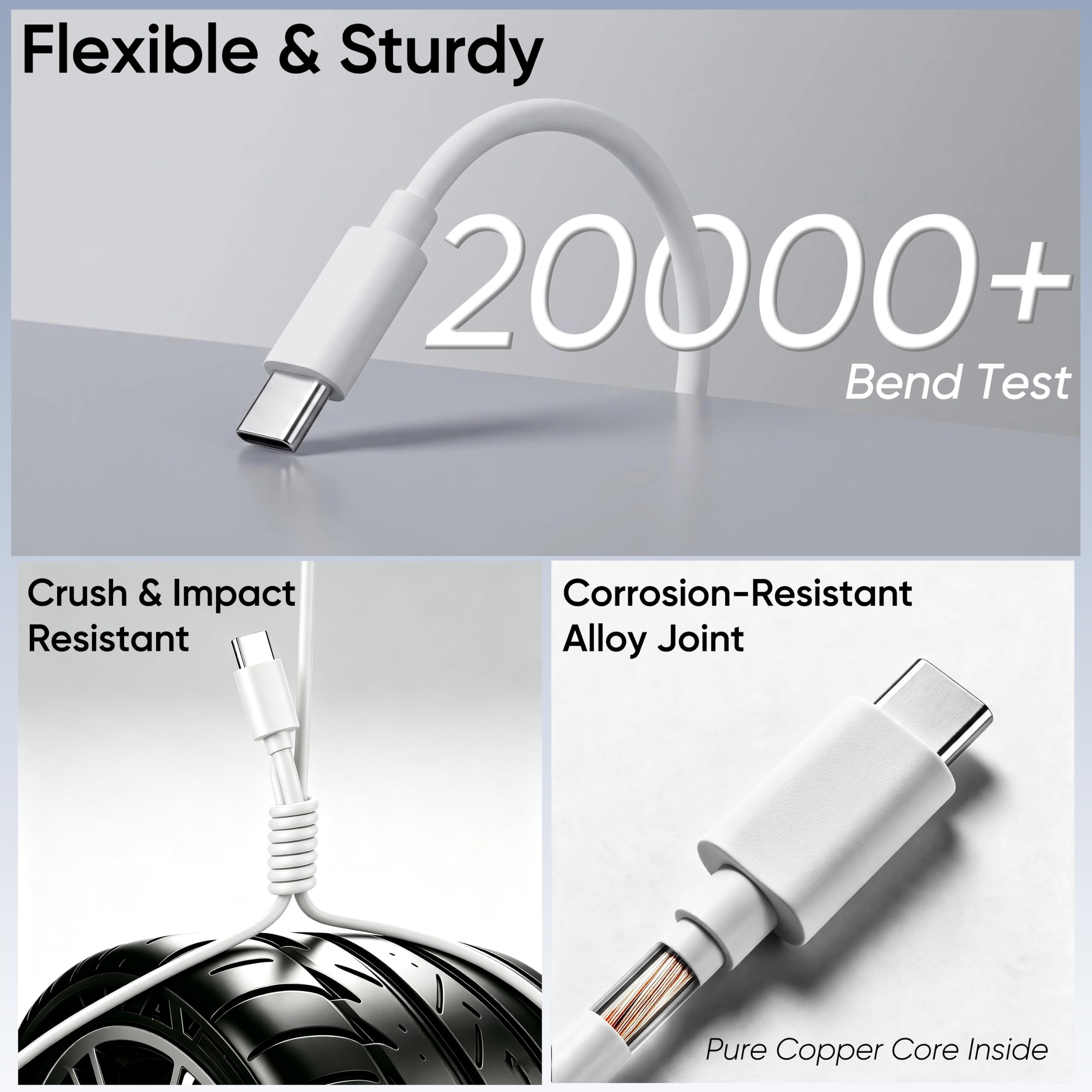 Cavo da USB A a USB C, 3 m, confezione da 10, cavo di ricarica rapida da