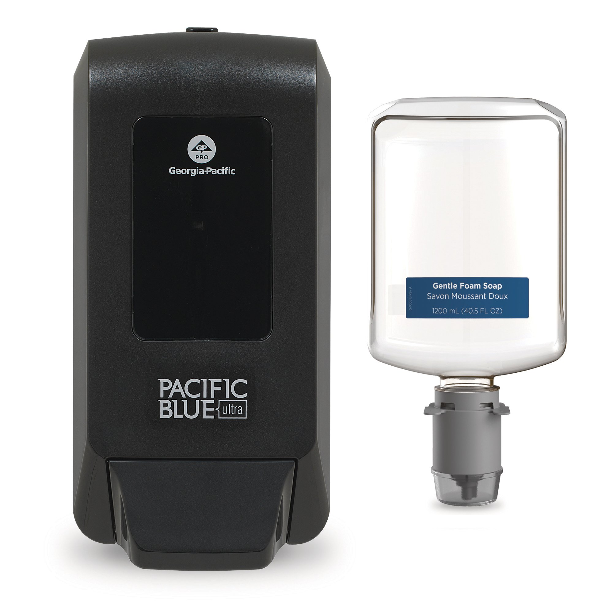 Georgia-Pacific Pacific Blue Ultra Manual Soap Dispenser Trial Kit by GP PRO, 5305714, 1 Dispenser (53057) & 1 Gentle Foam Soap Refill, (43714)