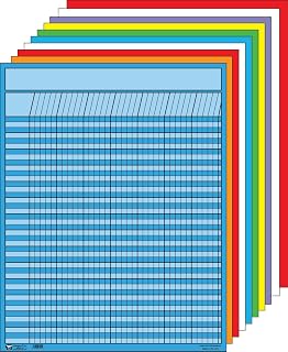 Vertical Charts Set of 10- Perfect for Encouraging Positive Reinforcement, Tracking Goals, Chores, Classroom assignments and Responsibilities.